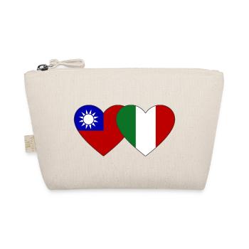 Taïwan Italie Flag Heart - Trousse biologique - nature - Devant