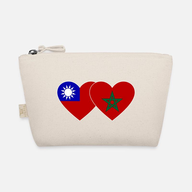 Taiwan Maroc Flag Heart Trousse biologique