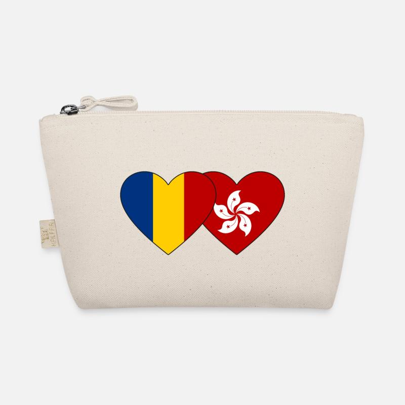 Roumanie Cœur de drapeau de Hong Kong Trousse biologique