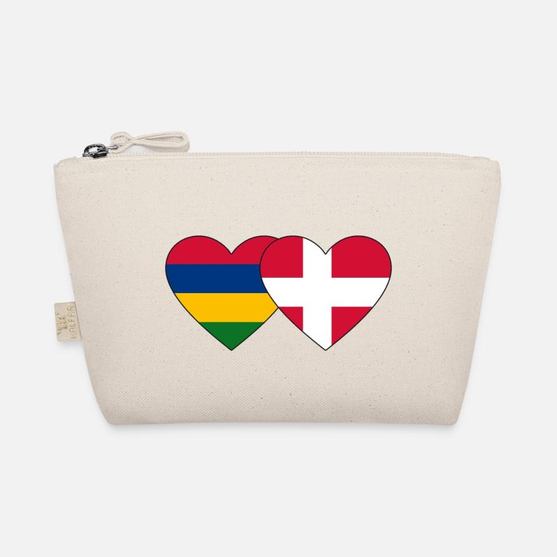 Maurice Danemark Flag Coeur Trousse biologique