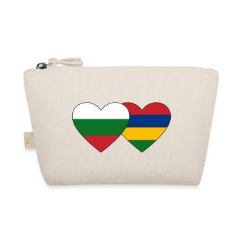 Bulgarien Mauritius Flagge Herz - Bio-Täschchen - Natur - Vorne