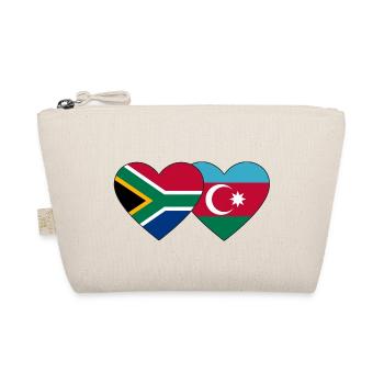 South Africa Azerbaijan Flag Heart - Organic Pouch - nature - Front