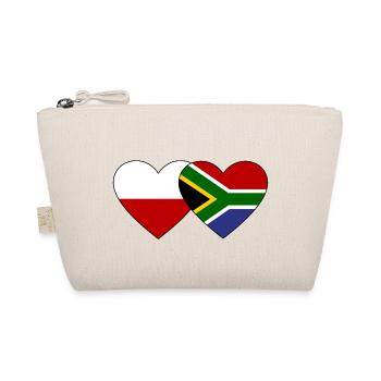 Poland South Africa Flag Heart - Organic Pouch - nature - Front
