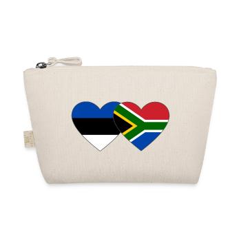 Estonie Afrique du Sud Flag Heart - Trousse biologique - nature - Devant