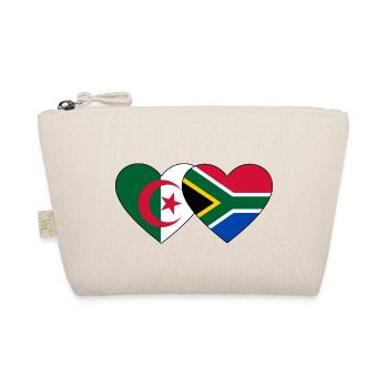 Algeria South Africa Flag Heart - Organic Pouch - nature - Front