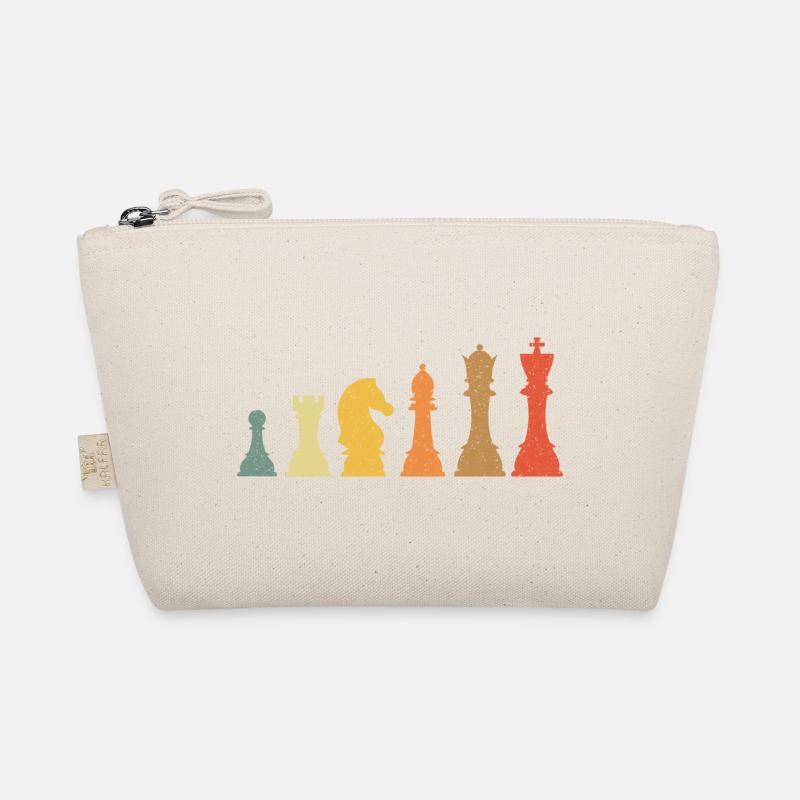 Chess Evolution Vintage Retro Organic Pouch