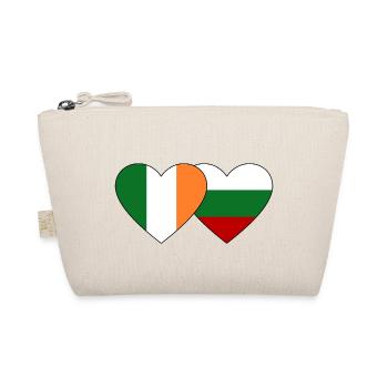 Ireland Bulgaria Flag Heart - Organic Pouch - nature - Front