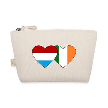 Luxemburg Irland Flagge Herz - Bio-Täschchen - Natur - Vorne