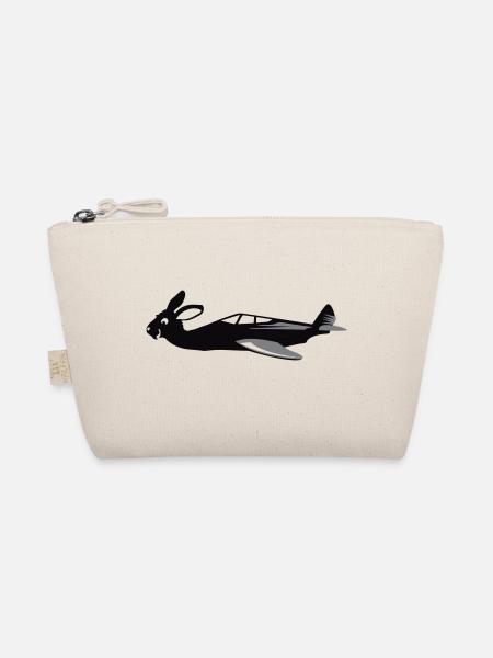 Bunny Air fliegender Hase spread VECTORGRAPHIC - Bio-Täschchen - Natur - Vorne