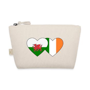 Wales Ireland Flag Heart - Organic Pouch - nature - Front