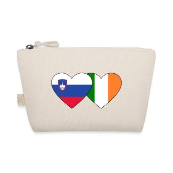 Slowenien Irland Flagge Herz - Bio-Täschchen - Natur - Vorne
