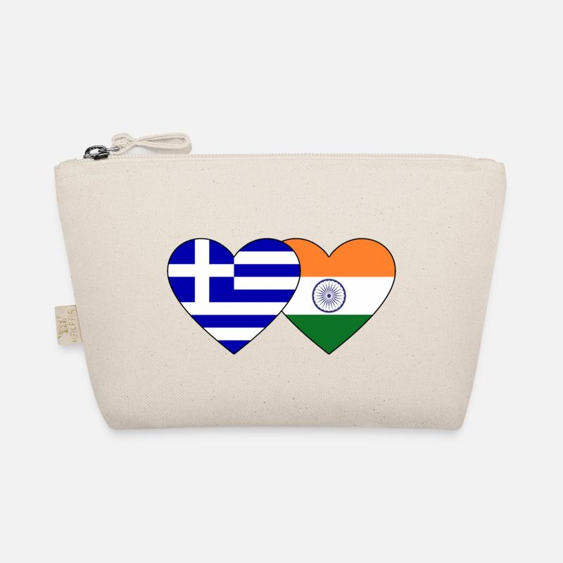 Grèce Inde Drapeau Coeur Trousse biologique