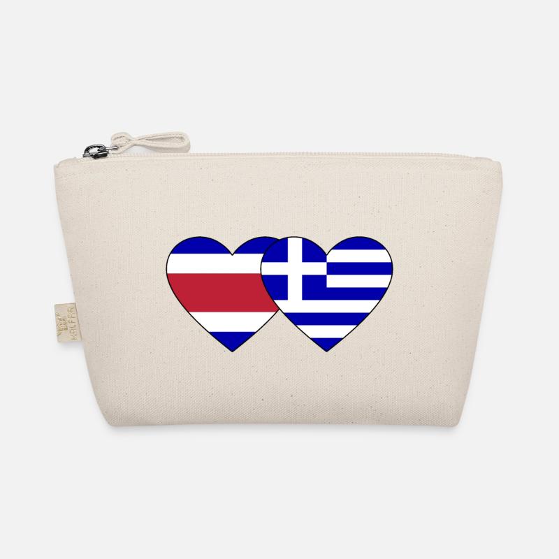 Costa Rica Grèce Drapeau Coeur Trousse biologique
