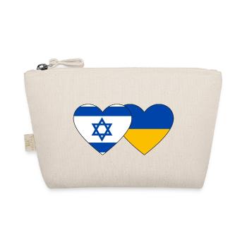 Israël Ukraine Flag Heart - Trousse biologique - nature - Devant