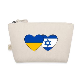 Ukraine Israël Flag Heart - Trousse biologique - nature - Devant