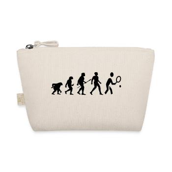 Cooles „Evolution Tennis Shirt“ Design - Bio-Täschchen - Natur - Vorne
