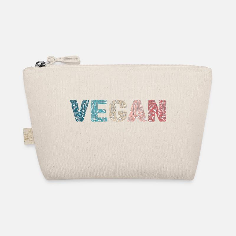 Vegan - botanical pattern - holiday color Organic Pouch