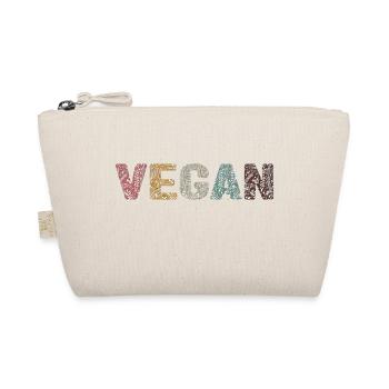 Vegan - botanical pattern - old school - Organic Pouch - nature - Front