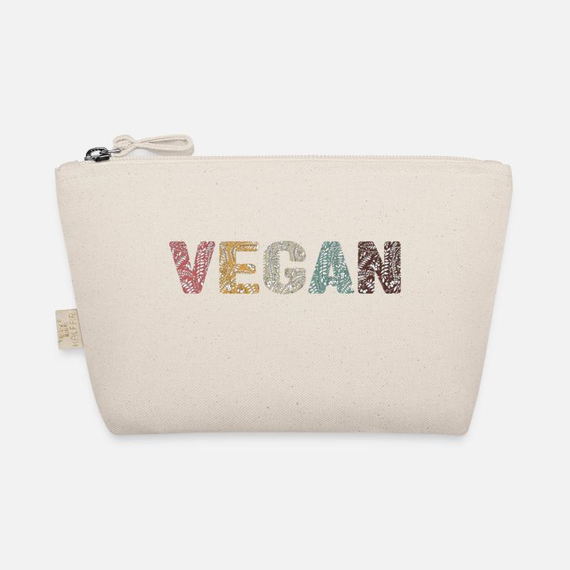 Vegan - botanical pattern - old school Organic Pouch