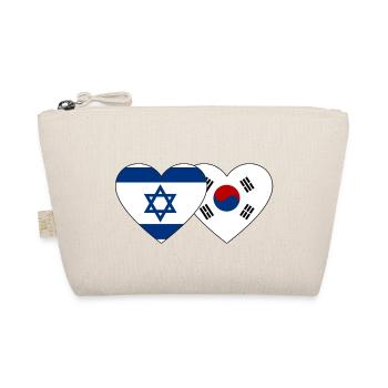 Israël Corée du Sud Flag Heart - Trousse biologique - nature - Devant