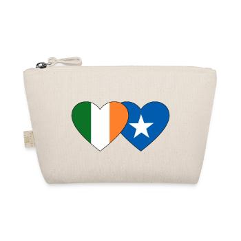Ireland Somalia Flag Heart - Organic Pouch - nature - Front