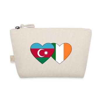 Azerbaijan Ireland Flag Heart - Organic Pouch - nature - Front