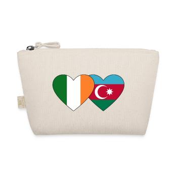 Ireland Azerbaijan Flag Heart - Organic Pouch - nature - Front