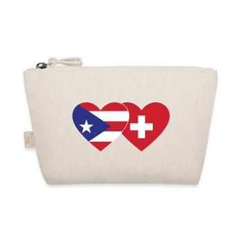 Drapeau du cœur de Porto Rico Suisse - Trousse biologique - nature - Devant