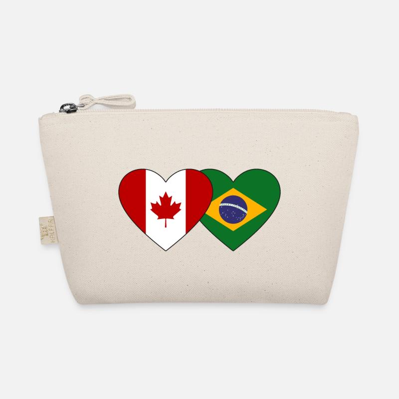 Drapeau du cœur du Canada et du Brésil Trousse biologique