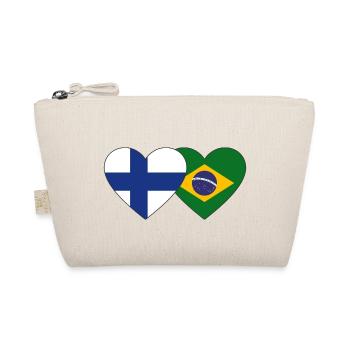 Finlande Brésil Flag Heart - Trousse biologique - nature - Devant