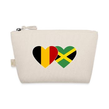 Belgien Jamaika Herz Flagge - Bio-Täschchen - Natur - Vorne