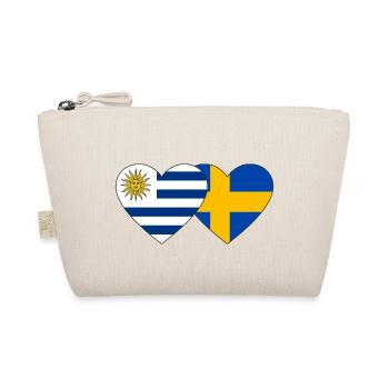 Uruguay Sweden Heart Flag - Organic Pouch - nature - Front