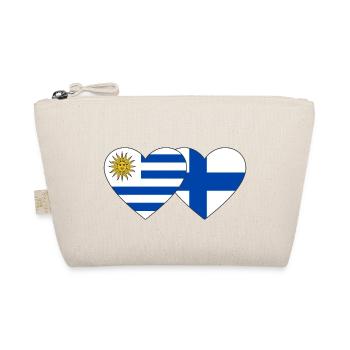 Uruguay Finland Heart Flag - Organic Pouch - nature - Front