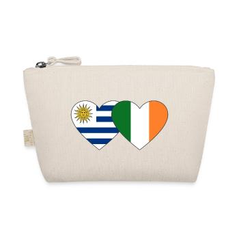 Uruguay Ireland Heart Flag - Organic Pouch - nature - Front