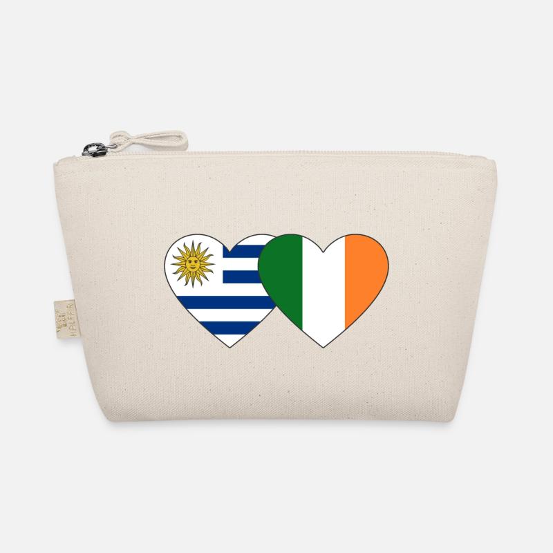 Uruguay Ireland Heart Flag Organic Pouch