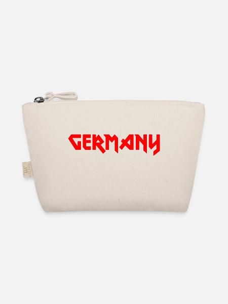 Modisches Heimat GERMANY Metal-Design - Bio-Täschchen - Natur - Vorne