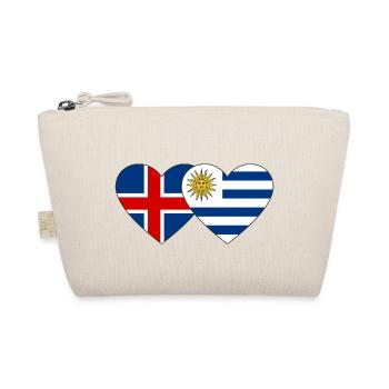 Island Uruguay Herz Flagge - Bio-Täschchen - Natur - Vorne