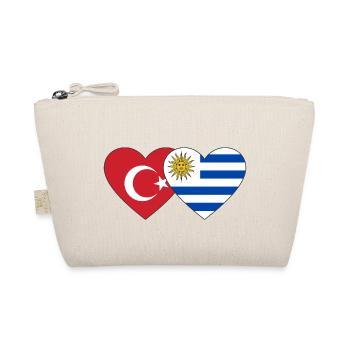 Turkey Uruguay Heart Flag - Organic Pouch - nature - Front