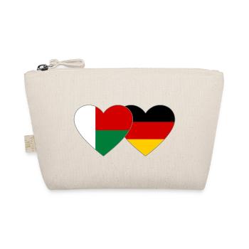 Madagascar Germany Heart Flag - Organic Pouch - nature - Front