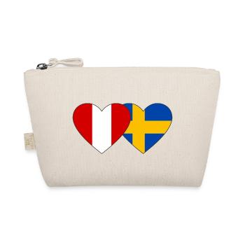 Pérou Suède Drapeau du cœur - Trousse biologique - nature - Devant