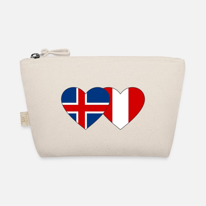 Iceland Peru Heart Flag Organic Pouch
