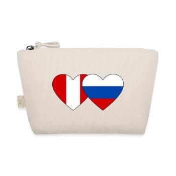 Pérou Russie Drapeau du cœur - Trousse biologique - nature - Devant