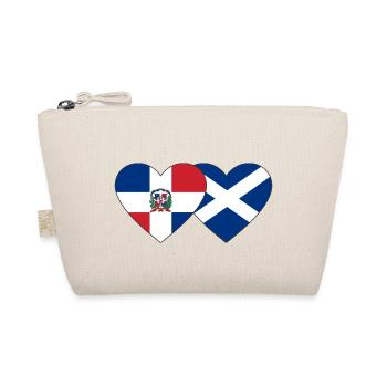 Dominikanische Republik Schottland Flagge Herz - Bio-Täschchen - Natur - Vorne