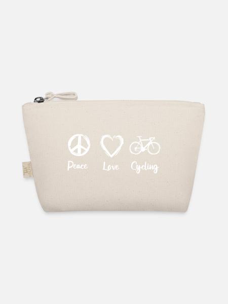 Peace Love Cycling - Bio-Täschchen - Natur