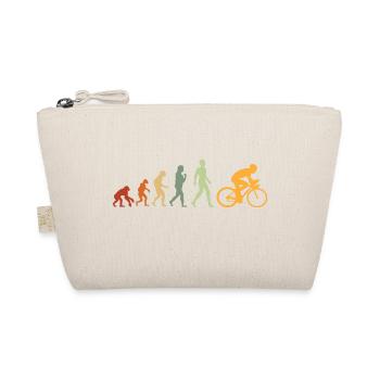 Evolution Cyclist Gift for Cyclist Bicycle MTB - Organic Pouch - nature - Front