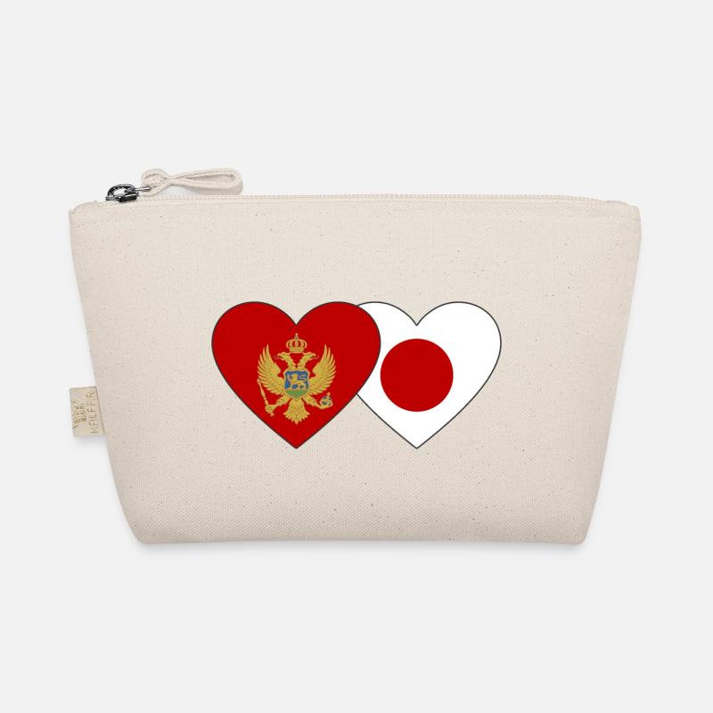Montenegro Japan Flag Organic Pouch