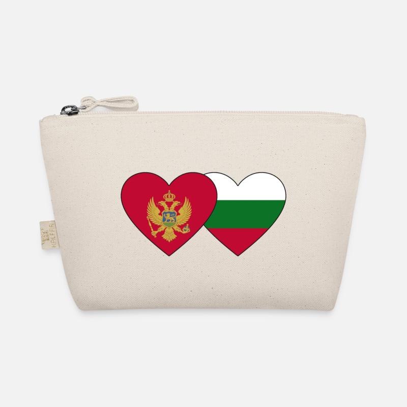 Montenegro Bulgaria flag Organic Pouch