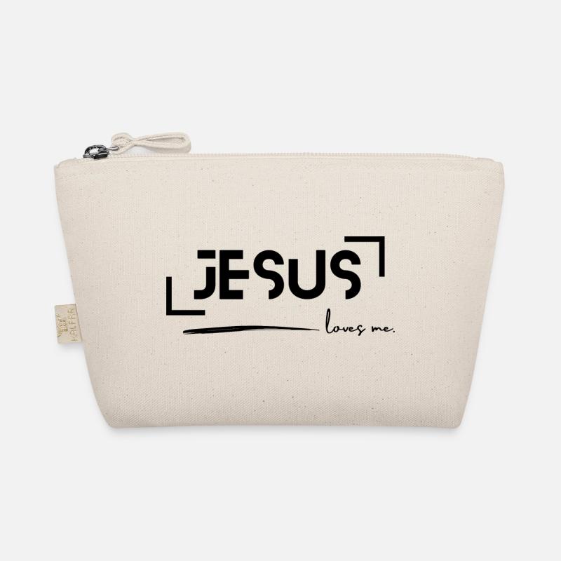 Jesus loves me - Organic Pouch - nature