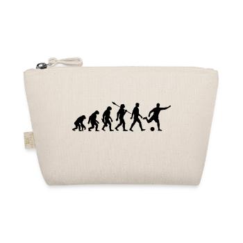 Evolution Fußball - Fußballspieler - Bio-Täschchen - Natur - Vorne