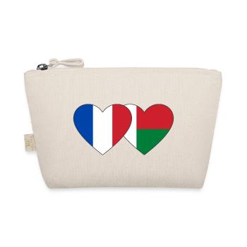 France Madagascar drapeau coeur - Trousse biologique - nature - Devant